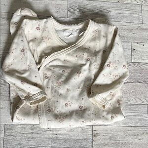 Jamie Kay 100% Organic Cotton Periwinkle One Piece Footie Size 6-12 Months